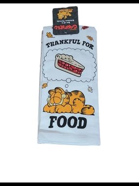 Garfield Thankful For Food Kitchen Towels, Set Of 2